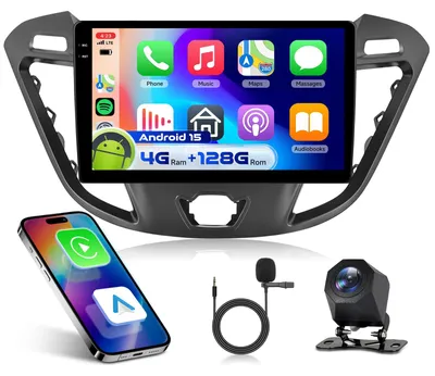 Productafbeelding van 9 inch autoradio met CarPlay, Android Auto en GPS-navigatie
