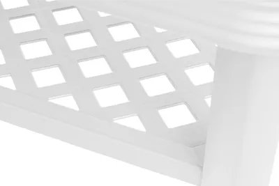 Immagine prodotto di Dmora Tavolo da Esterno Ucria 90x60x46h cm Bianco, 4 Posti Tavolo Tavolino