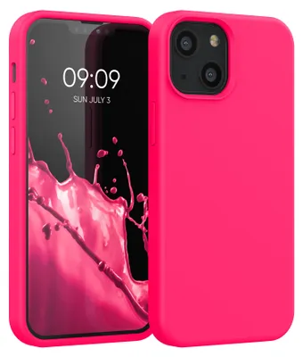 Produktbild von kwmobile Handyhülle für iPhone 13 mini Hülle, für iPhone 13 mini Case - Hülle Silikon - kabelloses Laden - Neon Pink