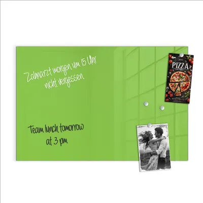 Produktbild von Magnettafel 90x60cm Pinnwand Whiteboard beschreibbar - Hellgrüner Hintergrund
