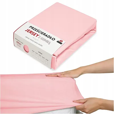 Produktbild von Łóżkoholicy Gaja Jersey Spannbettlaken 70x140 Hellrosa