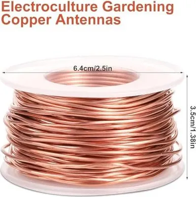 Produktbild von Electroculture Gardening Kupferdraht, 20M 99,9% Reiner Kupferdraht Gauge Blanker Kupferdraht Copper für Garten Pflanzen und Gemüseanbau