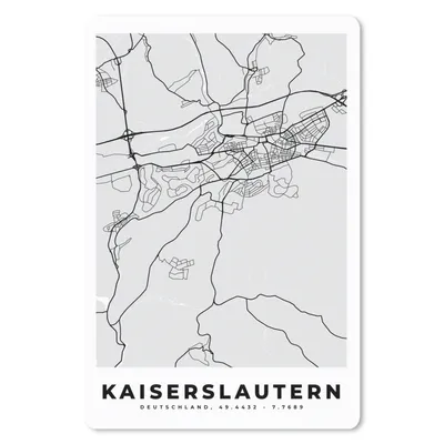 Produktbild von MuchoWow® Mauspad Mousepad Kaiserlautern - Karte - Stadtplan - Deutschland 18x27 cm - Mousepads - Maus Mat - Pad - Mausunterlage