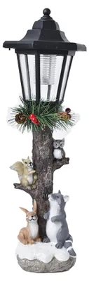 Produktbild von Moaobooh Solar Tier Gartenfiguren mit Solar Lantern, Solarlampe Gartenstatuen Gartendeko, Garten Balkon Deko, Hof, Rasen (B)