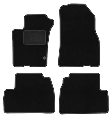 Image de Tapis de sol en moquette pour Mercedes ML W163 1998-2005 (SUV) – jeu de 4 pièces, noirs, sur mesure – Wielganizator LUX