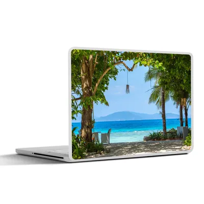 Produktbild von MuchoWow® Laptop Aufkleber Sticker Cover Tropisch - Strand - Meer 32.5x23.5 cm - Sticker für Laptop - Selbstklebend
