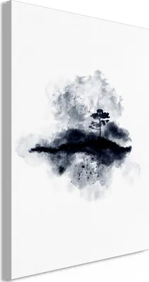 Produktbild von Italienischer Leinwand Leinwandbild - Lone Tree (1 Part) Vertical 40x60 cm Abstrakt c-A-0202-b-a