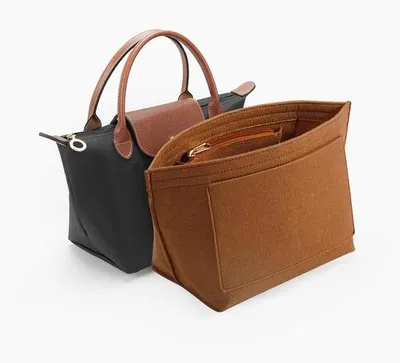 Produktbild von Reisetasche mit Organizer - vielseitige Reisebeutel - braun - Leder