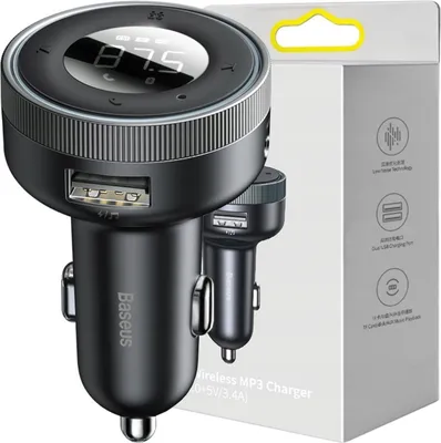 Immagine prodotto di Trasmettitore FM Baseus Enjoy Car, Bluetooth 5.0, Microsd, Aux (Czarny)