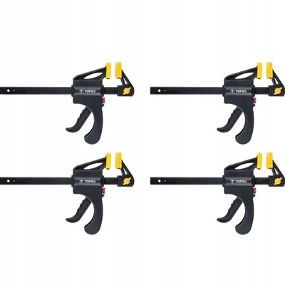 Produktbild von TOPEX SET 4 Stück Einhandzwinge 150 x 60 mm, Spann-Weite 150 mm, Spanntiefe 60 mm