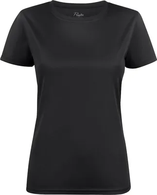 Produktbild von Damen Lauf-Funktionsshirt Printer aus 100% Polyester mit Rundhalssausschnitt, Rot