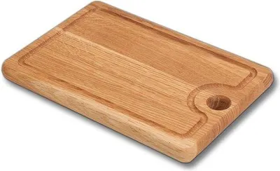 Image de Planche à découper ronde rectangulaire en chêne (30 cm avec Greepgat et Saftgroove)