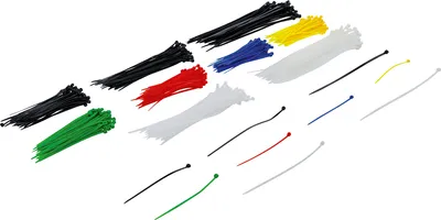 Image de Assortiment de colliers de serrage | en couleur | 100 - 150 - 200 mm | 450 pcs.