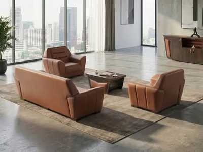 Productafbeelding van Couchgarnitur modern elegant funktional ergonomisch vielseitig braun