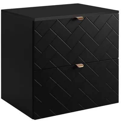 Produktbild von RODAN | Waschbeckunterschrank 60 cm - Schwarz Matt - Badezimmerschränke - Badmöbel - Waschbecken Unterschränke - Schwarze Arbeitsplatte