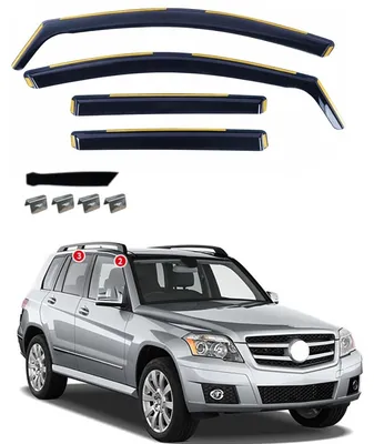 Produktbild von Set mit 4 Windabweisern für Mercedes‑Benz GLK (X204) 2008–2015