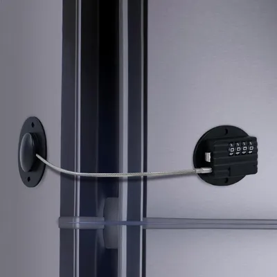 Produktbild von Kühlschrank Schloss mit Code für Kinder, Schrankschloss mit 4-stelligem Passwort, Geeignet für Kühlschränke, Waschmaschinen, Schränke, Kleiderschränke, Toiletten, Weinkühler(1 Stk, Schwarz)