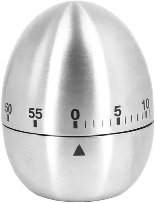 Produktbild von Küchenwecker - rostfreies Stahl - mechanische Drehung - 60 Minuten - Timer - ideal für Küche - Kochen - Arbeit - Büro