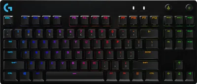 Produktbild von Logitech G 920-009849, Kabelgebunden, USB, Mechanischer Switch, QWERTY, RGB-LED, Schwarz, Blau, Weiß