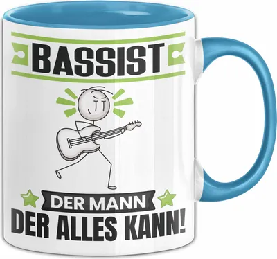 Produktbild von Bassist Tasse Geschenk für Bassist Der Mann Der Alles Kann Geschenkidee zum Geburtstag (Blau)