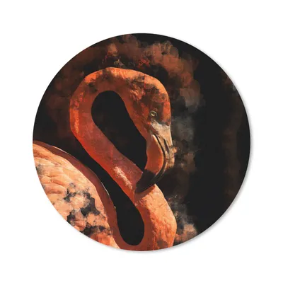 Produktbild von MuchoWow® Mauspad Mousepad Flamingo - Farbe - Vogel 30x30 cm - Mousepads - Maus Mat - Pad - Mausunterlage - Tischunterlage - Schreibtischmatten