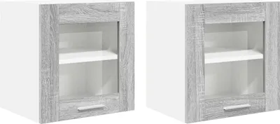 Zdjęcie produktu dla vidaXL Szafka ścienna 2 szt. Szara Sonoma 40 x 31 x 40 cm Materiał drewnopochodny