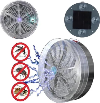 Zdjęcie produktu dla Tg60453 Lampa Lampka Owadobójcza Solarna Na Szybę Komary Meszki Owady Bez Chemii