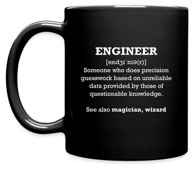 Produktbild von Spreadshirt Definition Ingenieur Engineer Nerd Tasse Einfarbig, One size, Schwarz