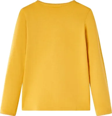 Immagine prodotto di vidaXL Camicia a maniche lunghe per bambini ocra scuro 104