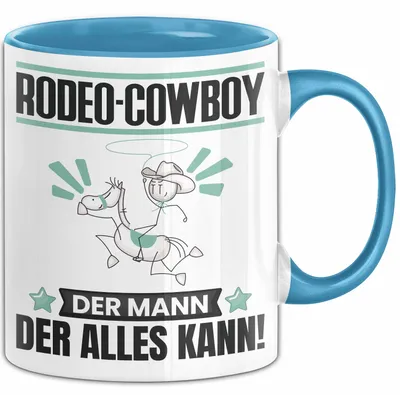 Produktbild von Rodeo-Cowboy Tasse Geschenk für Rodeo-Cowboy Der Mann Der Alles Kann Geschenkidee zum Geburtstag (Blau)