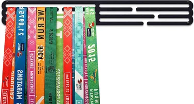 Productafbeelding van Medaille Houder - Awards Display - Trofeeën Tonen - Ruimte voor 48 medailles - 43 cm breed - Zwart