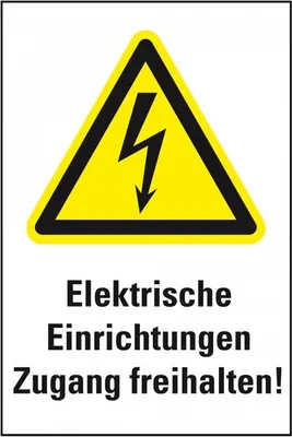 Produktbild von Dreifke® Schild I Warn-Kombischild Elektrische Einrichtungen Zugang, Kunststo...