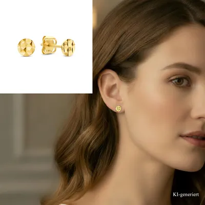 Produktbild von Ohrstecker echt Gold 585 (14 kt) diamantiert