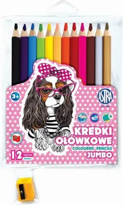 Obrázok produktu pre Pastelky Psy 12 farieb + orezávátko