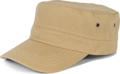 Produktbild von styleBREAKER Uni Military Cap aus Baumwoll-Canvas | Army Cap mit gebogenem Schirm | verstellbare Schirmmütze für Damen und Herren