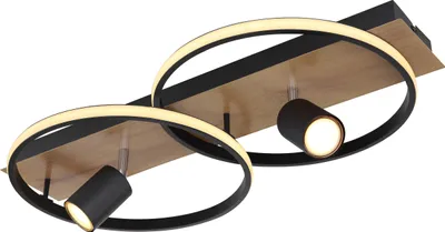 Image de Globo Lighting Plafonnier métal noir mat, LED