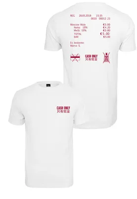 Image de Mister Tee T-Shirt Cash Only Tee Blanc-XXL