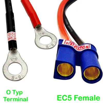 Produktbild von EC5 Buchse mit Silikonkabel 10AWG 45 cm und O-Ring