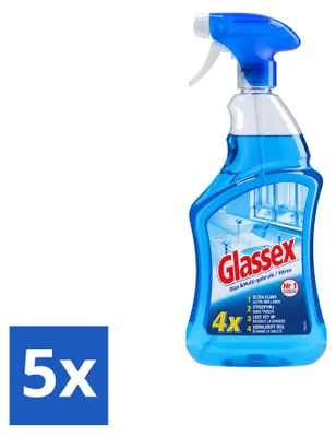 Produktbild von 5 x Glassex Glas- und Multi-Reinigungsspray - 750 ml - Vorteilspackung - 5 Stücke