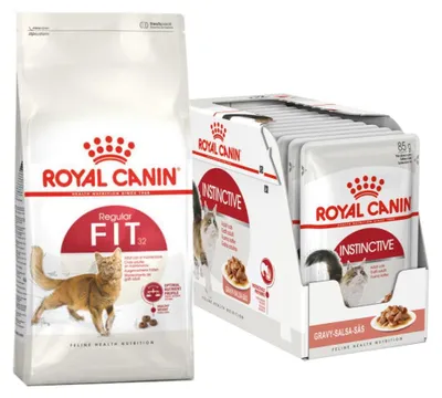 Zdjęcie produktu dla Royal Canin Fhn Fit 10kg + Instinctive 12x85g Karma Dla Dorosłych Kotów