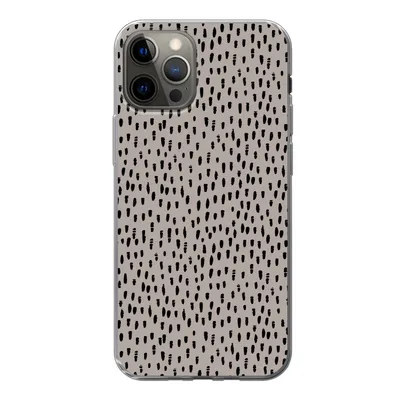 Obrázok produktu pre Kryt mobilného telefónu pre Apple iPhone 12 Pro Bodky - hnedé - čierne Silikónové mäkké puzdro