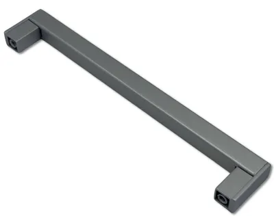 Productafbeelding van Meubelgreep BA 160mm, keukenknop, chroom, mat, hoekig, zilver, eenvoudig