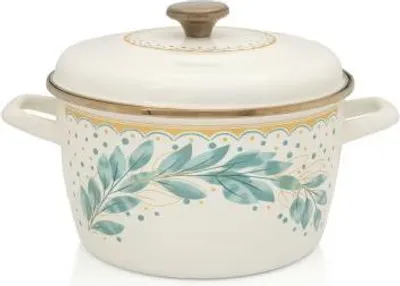 Produktbild von 6-Liter-Topf mit Deckel Green Line Metalac, emailliert / 24 cm / 6 l