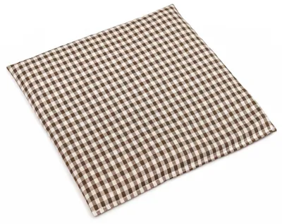 Produktbild von Rapssamenkissen 24x24cm braun-weiß | Wärmekissen Kühlkompresse Körnerkissen