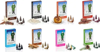 Produktbild von Crottendorfer - 8er Set - Adventsduft, Weihrauch, Zimtapfel, Sandel , Wintertraum, Zimt, Bunte Mischung, Tanne