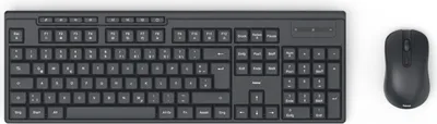 Produktbild von Hama Funktastatur WKM-200, mit Maus, Schwarz, QWERTZ