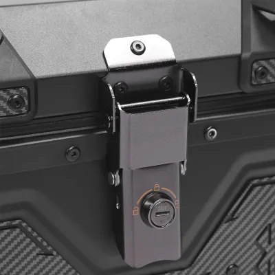Image de Top case pour moto, alliage d'aluminium léger, 45 l, avec doublurePolyuréthaneamovible, étanche, coffre à fermeture rapide, coffre arrière