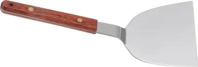 Zdjęcie produktu dla Łopatka do grilla ze stali nierdzewnej Wielofunkcyjna łopatka do grilla z drewnianą rączką do steków, pierogów, jajek 105 mm / 4,1 cala
