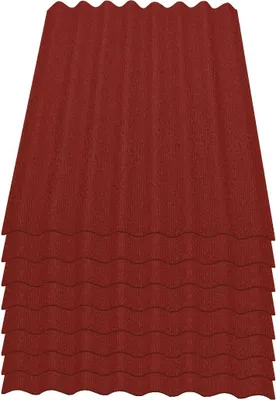 Produktbild von Onduline Easyline Dachplatte Wandplatte Bitumen Wellplatte 8x0,76m²  - rot
