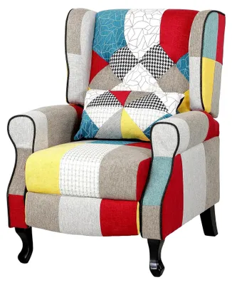 Produktbild von Relaxsessel mit gepolsterter Fußstütze, Patchwork, Komfort